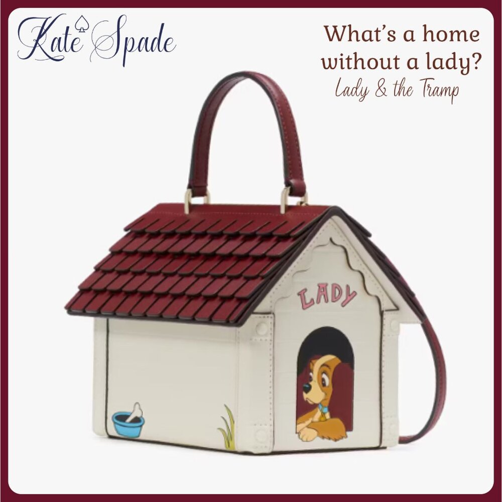 NWT Kate Spade X Disney Dog House Disney Lady Tramp Leather Bag Crossbody Purse - Picture 4 of 13